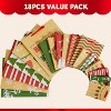 Joyfy 18 Pack Christmas Gift Bags, Kraft Treat Candy Bags with Assorted Sizes for Xmas Holiday Gifts Present Wrapping Treats Decoration - 3 of 4