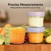 6pk Prep Baby Food Storage Containers, 4 oz Leak-Proof, BPA Free Glass Baby Food Jars for Feeding - image 3 of 4