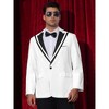 Lars Amadeus Men's Formal Business Color Block Peak Lapel Prom Blazers - 2 of 4