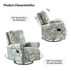 Set of 2 Pablo traditional-normal Manual Swivel Glider Recliner with  Nailhead Trims for Living Room  | KARAT HOME - 4 of 4