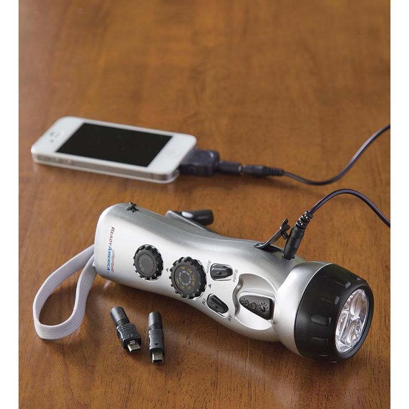 Wind & Weather Hand-Crank Emergency Power Station with Light, Radio and USB Charging Port, 1 of 2