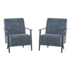 Grungis 26.38'' W Accent Chair with Polyester Upholstery,Lounge Chair with Metal Frame,Arm Chair for Bedroom,Reading Room,1PC/2PC - 4 of 4