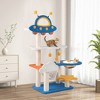 Tangkula 49" Tall Cat Tree w/ UFO Top Perch Space Capsule Sisal Scratching Posts Cloud - 3 of 4