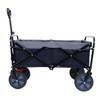 DSVIMOY Outdoor Serving Carts, Portable Folding Beach Wagons with Wheels, 150L Collapsible Outdoor Carts Foldable, Black, 36.61"*20.94"*39.17" - 4 of 4