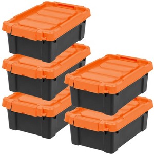 IRIS USA Lockable Heavy Duty Plastic Storage Bins Container with Lids and Secure Latching Buckles - 1 of 4