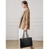 Laptop Tote Bag for Women 15.Inch Waterproof Leather Computer Bags Business Office Work Briefcase Black - 4 of 4