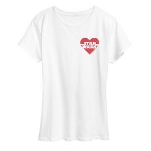Women's - Star Wars - Valentine Heart Logo Short Sleeve Graphic T-Shirt - 1 of 4