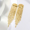 Ross-Simons Italian 18kt Gold Over Sterling Mirror-Link Chandelier Earrings - 3 of 4