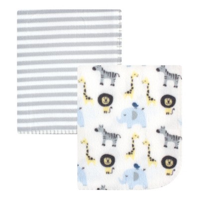 Hudson Baby Infant Boy Fleece Blankets, Safari, One Size