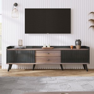 HDZNVF Mid Century TV Stand, Entertainment Center for TVs up to 70 inch - 1 of 4