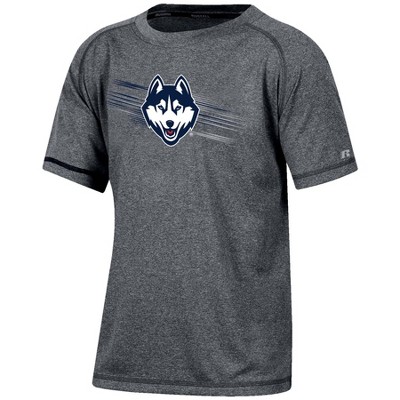 NCAA UConn Huskies Boys' Gray Poly T-Shirt