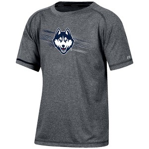 NCAA UConn Huskies Boys' Gray Poly T-Shirt - 1 of 3