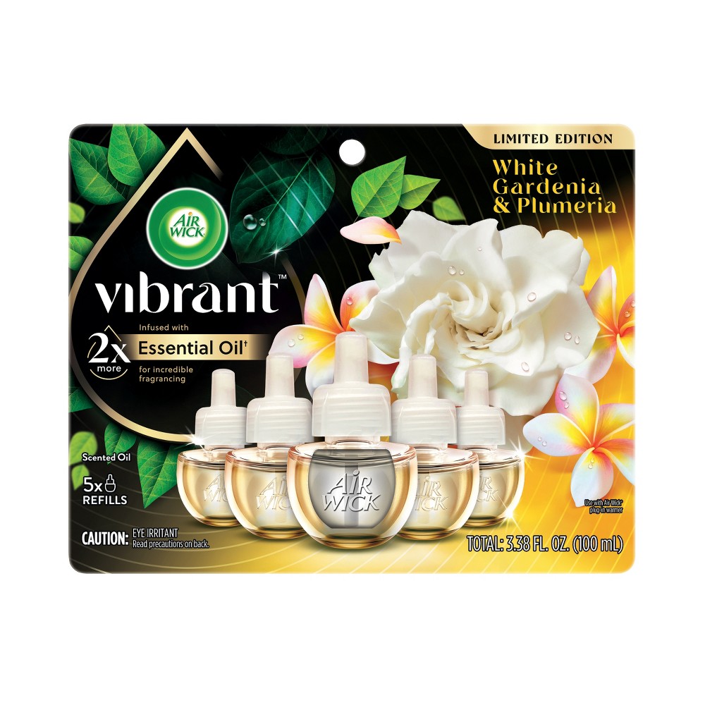 Photos - Air Freshener Air Wick Scented Oil Vibrant Refill  White Gardenia & Plumeri 