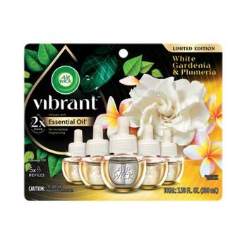 Air Wick Scented Oil Vibrant Refill Air Freshener White Gardenia & Plumeria - 3.38 fl oz