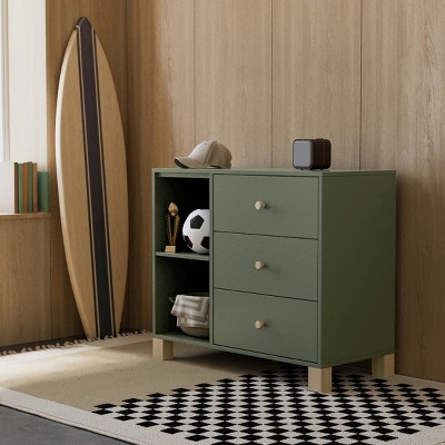 Olive and Driftwood Modern Nursery Combo Dresser