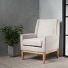 Fabric Mid-Century Modern Accent Chair with Padded Cushion, Comfortable Seating, and Suitable for Home or Office - 2 of 4