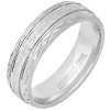Steeltime Men's stainless steel with glittery inlay and diamond cut edge band ring. Size 9-12. Color Options: Silver, Gold, Black - 2 of 4