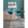 Velvet Bar Stools Set of 2 with Adjustable Height, 360¡ã Swivel, Chrome Footrest and Legs for Kitchen, Dining, or Bar - 3 of 4