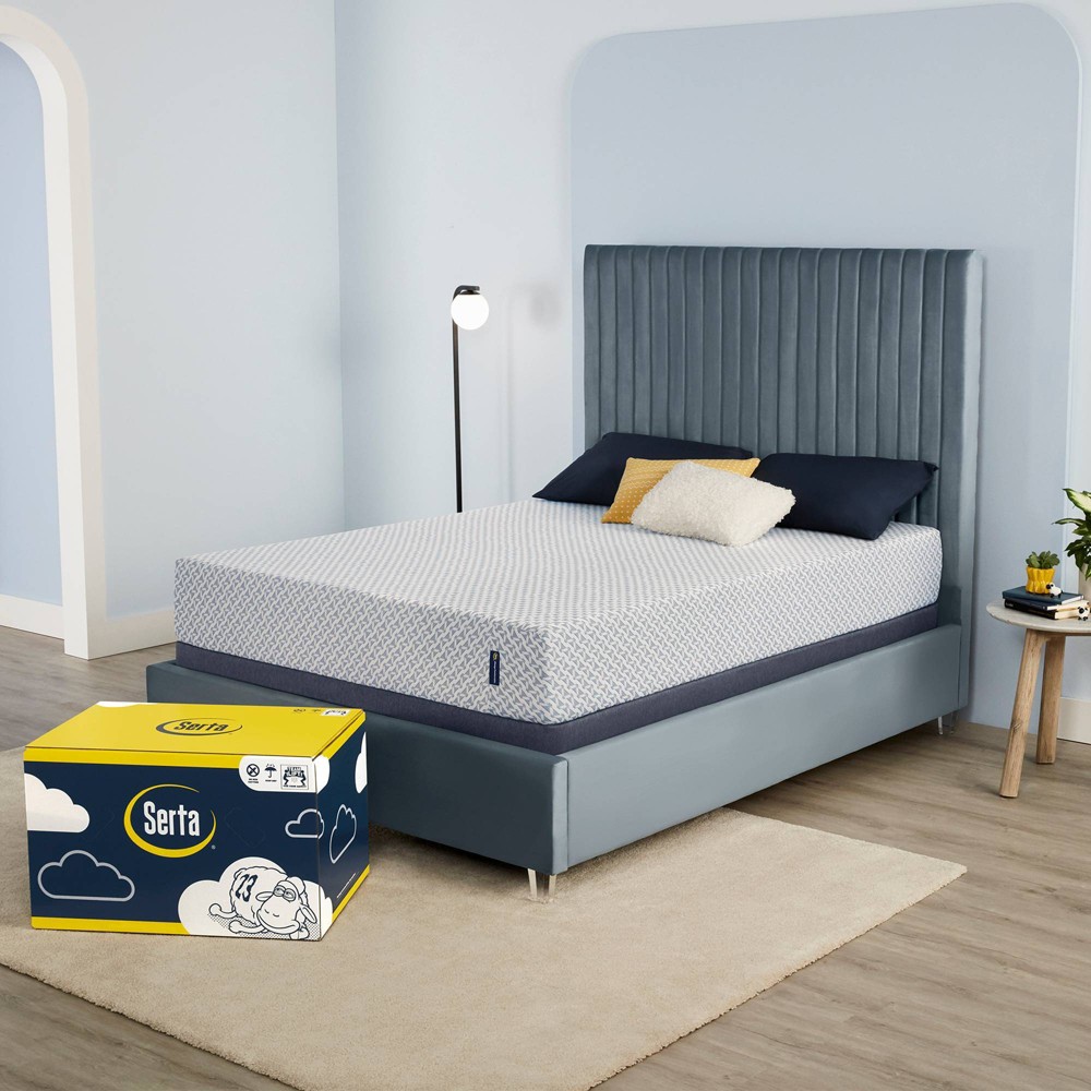 Photos - Mattress Serta Medium Firm 10" Gel Memory Foam  - King: Pressure Relief, No Coils, Spot Clean, 10-Year Warranty 