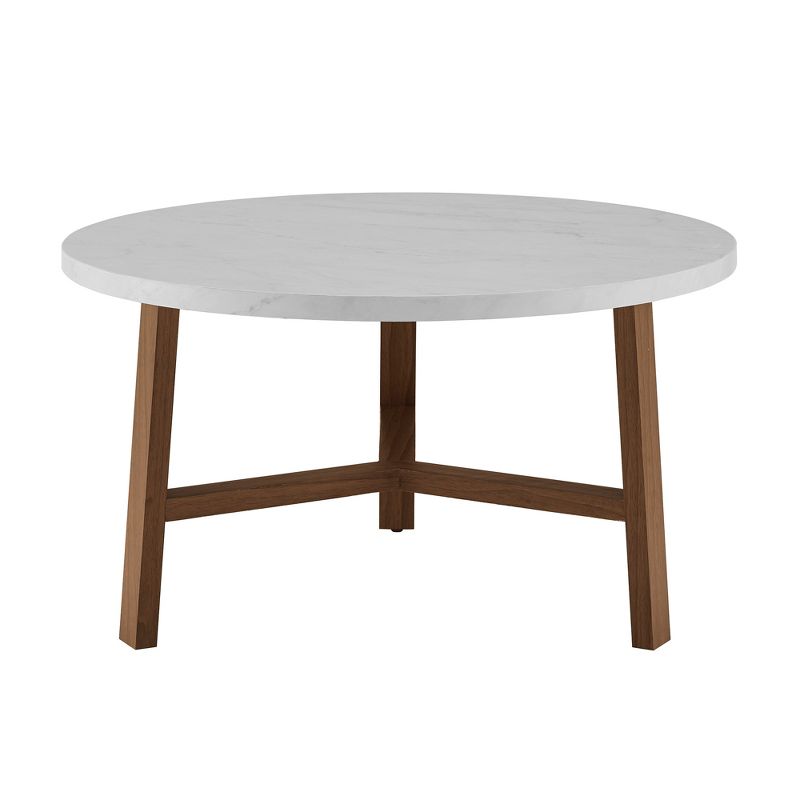 30" Modern Round Y Leg Coffee Table - Saracina Home, 4 of 11