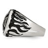 Black Bow Jewelry Men's 17mm Stainless Steel & Black Plated Maltese Cross Tapered Ring - 3 of 4