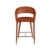 Meridian Furniture,Destiny Cognac Velvet Stool - 3 of 4