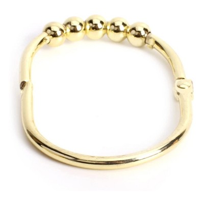 Gold Stainless Steel Wide Shower Curtain Rings Set
