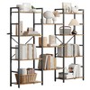 4 Tier Bookcase, Industrial Bookshelf - Adjustable Wood Shelves & Heavy Duty Metal Frame, 100Lbs Capacity, Wide Storage Organizer - 2 of 4