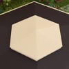 Gulches 13' x 13' Hexagonal Pop Up Gazebo, Canopy Shelter with 6 Zippered Mesh Netting, Strong Steel Frame for Patio, Backyard & Events, Beige - 3 of 4