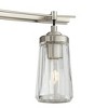 Minka Lavery Industrial Wall Light Brushed Nickel Hardwired 24" 3-Light Fixture Clear Tapered Glass for Bathroom Living Room - 3 of 4