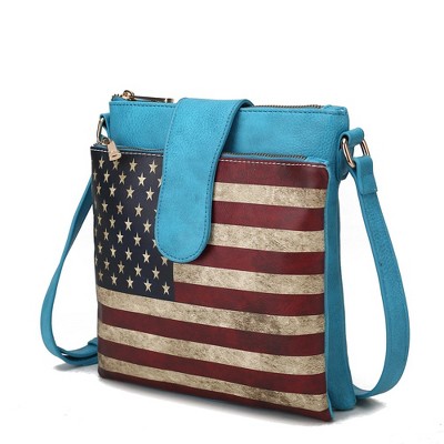 MKF Collection Josephine Vegan Leather Women’s FLAG Crossbody Bag by Mia K