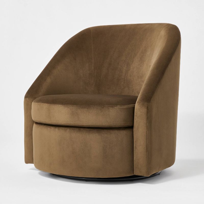 Slope Arm Swivel Chair Velvet - Threshold&#8482; designed with Studio McGee, 1 of 9
