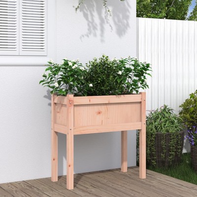 vidaXL Garden Planter with Legs 27.6"x12.2"x27.6" Solid Wood Douglas