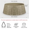 Tree Nest Rattan Decal Round Plastic Christmas Tree Collar, Grey, Large, 26.8in - 3 of 4