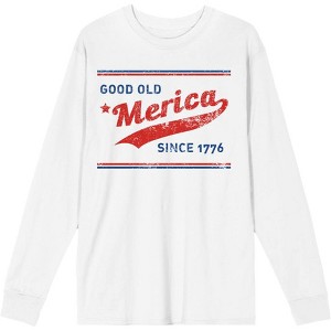 Americana Good Old 'Merica Since 1776 Adult Crew Neck Long Sleeve Tee - 1 of 2