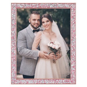 REGALWOVEN Wedding Gift Home Tabletop Decor Shiny Metal Photo Frame with Real Glass - 1 of 4