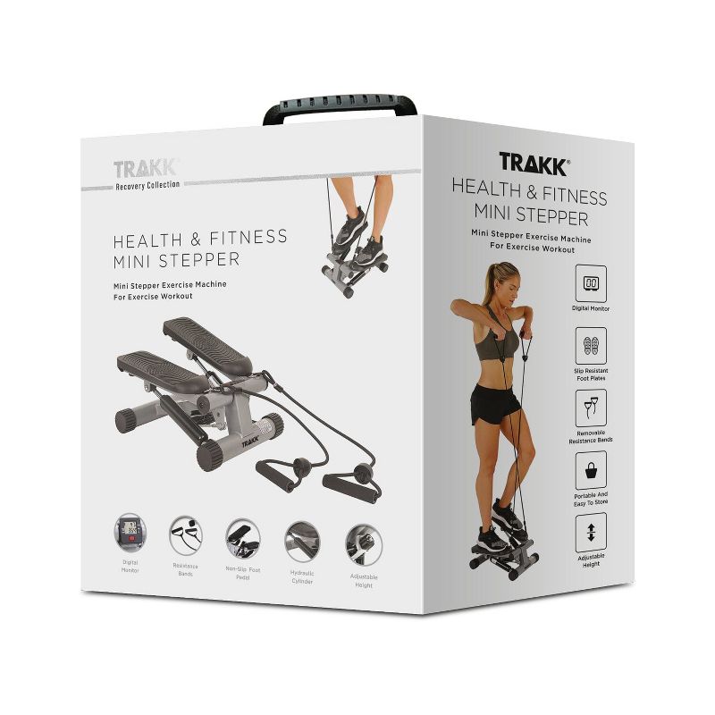 TRAKK Fitness Mini Stepper Stair Stepper Exercise Equipment w/ Resistance Bands, 5 of 6