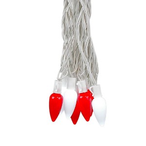 Novelty Lights LED C9 Ceramic Outdoor Lighting, Green Wire (25 Bulbs, 120 V) - 1 of 2
