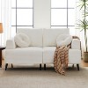 ATJafurn White Corduroy Sectional Sofa Couch Modern Modular Oversized Upholstered Recliner Sleeper with Comfy Pillows and Deep Seat for Living Room - 3 of 4