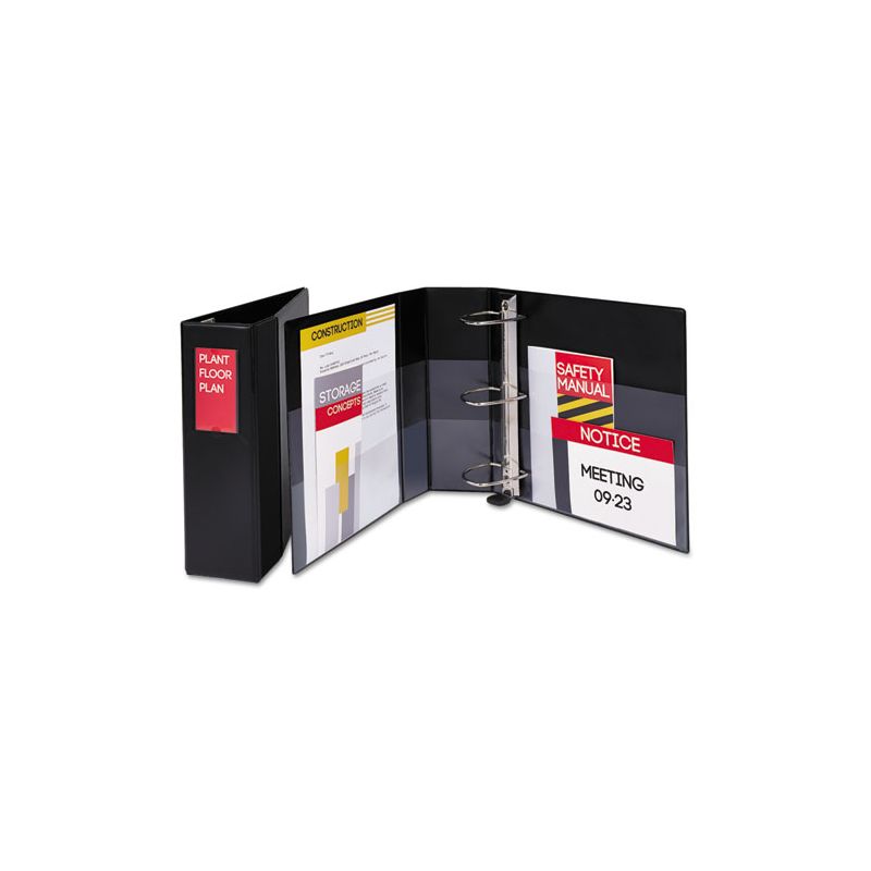 Avery Heavy-Duty Non-View Binder with DuraHinge, Three Locking One Touch EZD Rings and Spine Label, 4" Capacity, 11 x 8.5, Black, 2 of 7