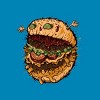 Boy's Design By Humans Monster Burger By LetterQ T-Shirt - 2 of 3