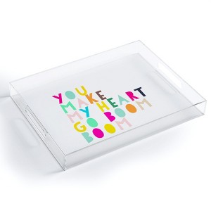 Hello Sayang You Make My Heart Go Boom Boom Acrylic Tray - Deny Designs - 1 of 4