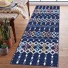 Area Rug Machine Washable Vintage Trellis Accent Rugs Non Slip Backing Geometric Rug Low Pile Farmhouse Distressed Indoor Carpet - 2 of 4