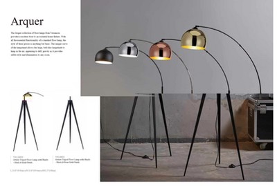 Elegant Black Tripod Outdoor Floor Lamp with Gold Drum Shade