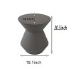 Okak Modern Sturdy Faux Terrazzo Outdoor Side Table, Plant Table Decorative Garden End Tables for Indoor Outdoor, Patio Accent Table - 2 of 4