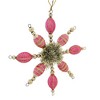 Bethany Lowe 7.0 Inch Hot Pink Starburst Christmas Vintage-Looking Tree Ornaments - 2 of 3