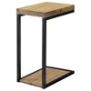 Snack Table with Antique Nutmeg Wood Top and Metal Base ¨C Perfect for Contemporary Spaces for Living Room - 4 of 4