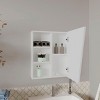 GlasFlength Decorative Wall Mirrors Wall Art Bathroom Decor Cabinet Open Storage Cabinet Mirrors for Bathroom Wall, White, 6.5"*19.7"*23.3" - 3 of 4
