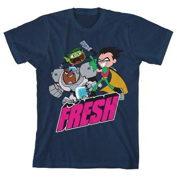 Teen Titans Go Fresh Boy's Navy T-shirt