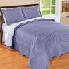 Collections Etc Camille Reversible Diamond Textured Quilted Bedspread - 2 of 3